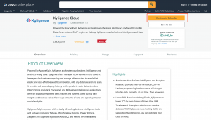 Subscribe Kyligence in AWS Marketplace